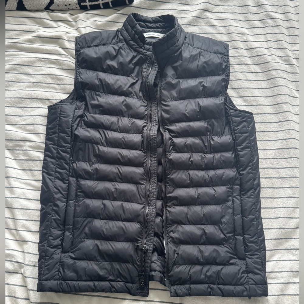 Peter Millar Black Quilted Vest